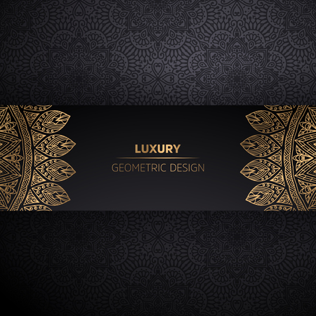 luxury ornamental mandala design background in gold color vectorのイラスト素材