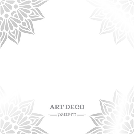 Wedding invitation, gold mandala and white background, Indian design.のイラスト素材