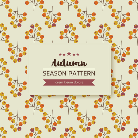 Seamless geometric pattern of autumn leaves and twigs.Vectorのイラスト素材
