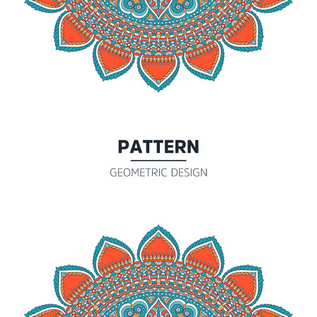 Set of Indian country ornament illustration concept. Ethnic Colorful Henna Mandala design, on festive and glitter bokeh background.のイラスト素材
