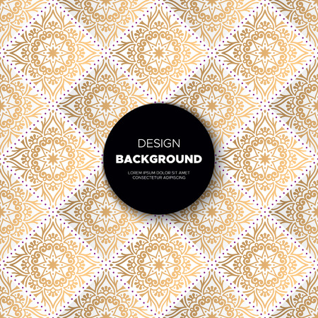 luxury ornamental mandala design background in gold color vectorのイラスト素材
