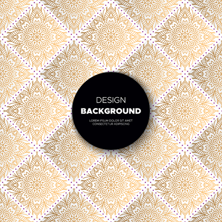 luxury ornamental mandala design background in gold color vectorのイラスト素材