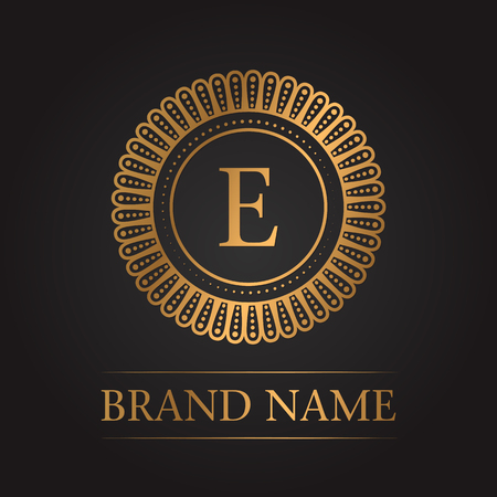 Luxury gold template monogramのイラスト素材