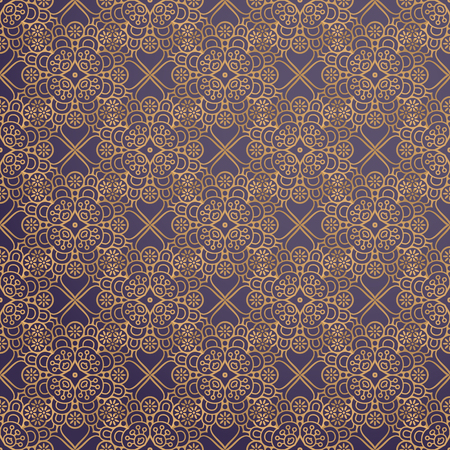 luxury ornamental mandala design background in gold color vectorのイラスト素材