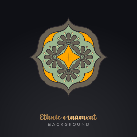 Ornament beautiful card with mandala. Geometric circle element made in vectorのイラスト素材