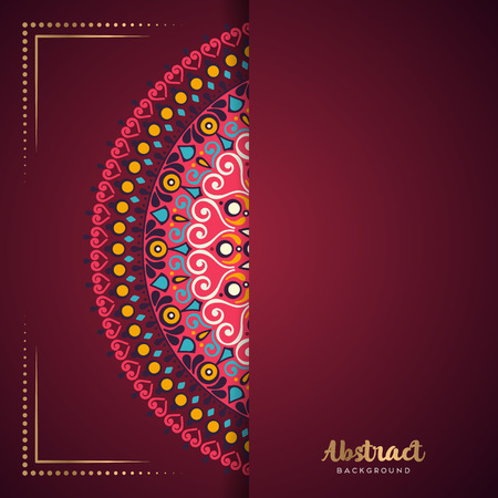 Vector business cards. Vintage decorative elements with mandala.のイラスト素材