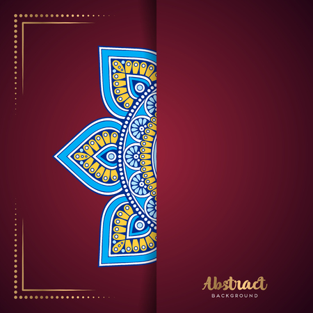 Vector business cards. Vintage decorative elements with mandala.のイラスト素材