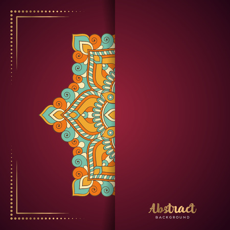 Vector business cards. Vintage decorative elements with mandala.のイラスト素材