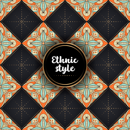 luxury ornamental mandala design background in gold color vectorのイラスト素材