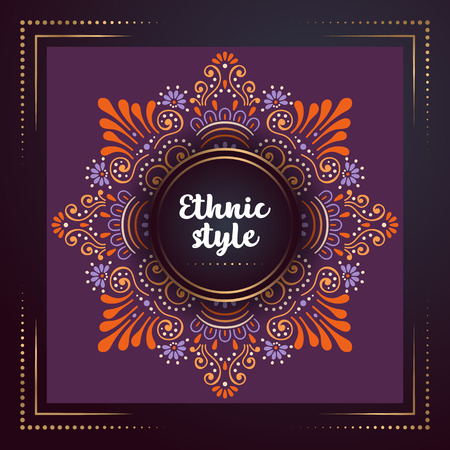 Vector business cards. Vintage decorative elements with mandala.のイラスト素材