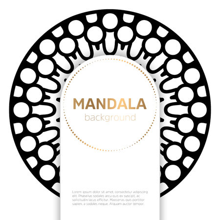 Ornament beautiful card with mandala. Geometric circle element made in vectorのイラスト素材