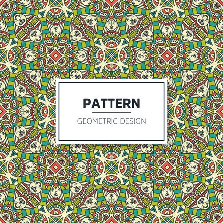 Seamless mandala islamic pattern. Vintage islamic elementsのイラスト素材