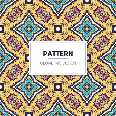 Seamless mandala islamic pattern. Vintage islamic elementsのイラスト素材