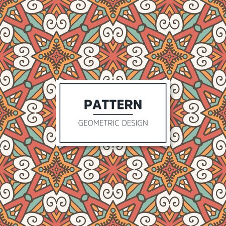 Seamless mandala islamic pattern. Vintage islamic elementsのイラスト素材