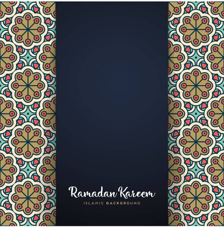 ramadan kareem greeting card islamic design with mandalaのイラスト素材