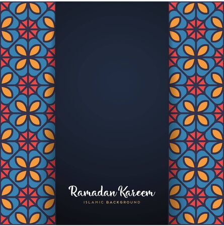 ramadan kareem greeting card islamic design with mandalaのイラスト素材