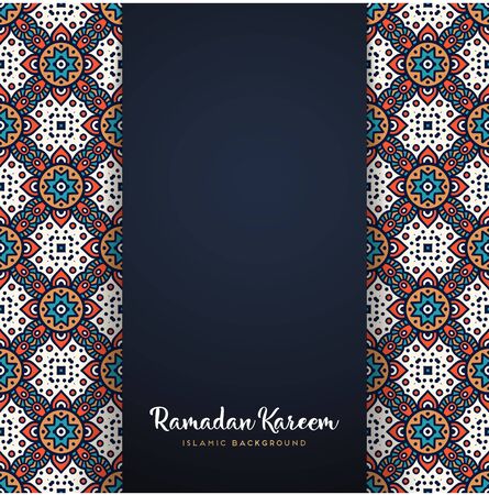 ramadan kareem greeting card islamic design with mandalaのイラスト素材