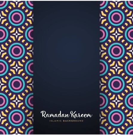 ramadan kareem greeting card islamic design with mandalaのイラスト素材