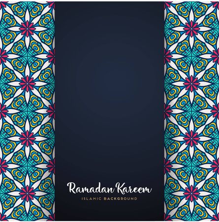 ramadan kareem greeting card islamic design with mandalaのイラスト素材