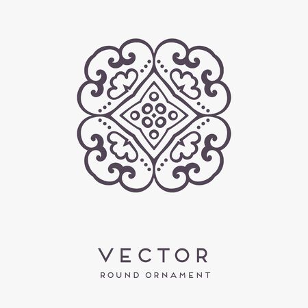 Ornament beautiful card with mandala. Geometric circle element made in vectorのイラスト素材