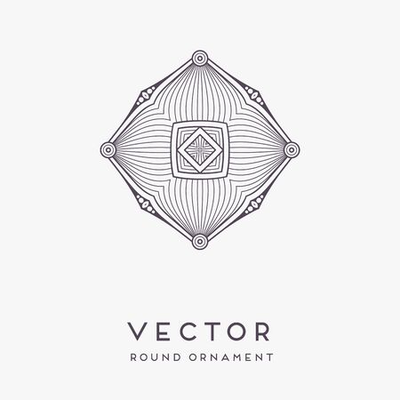Ornament beautiful card with mandala. Geometric circle element made in vectorのイラスト素材
