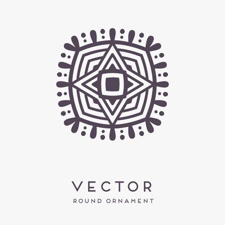 Ornament beautiful card with mandala. Geometric circle element made in vectorのイラスト素材
