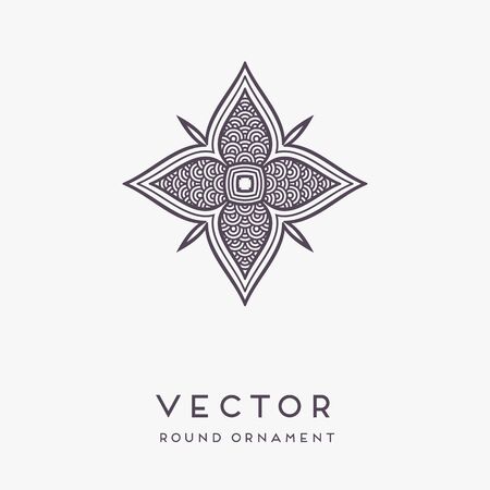 Ornament beautiful card with mandala. Geometric circle element made in vectorのイラスト素材