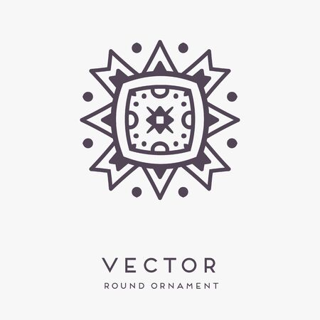 Ornament beautiful card with mandala. Geometric circle element made in vectorのイラスト素材