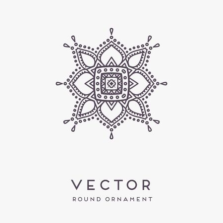 Ornament beautiful card with mandala. Geometric circle element made in vectorのイラスト素材