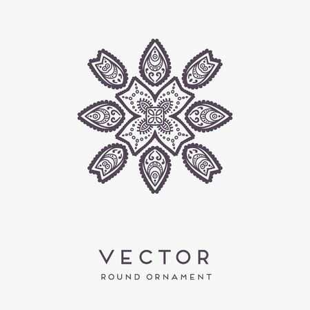 Ornament beautiful card with mandala. Geometric circle element made in vectorのイラスト素材