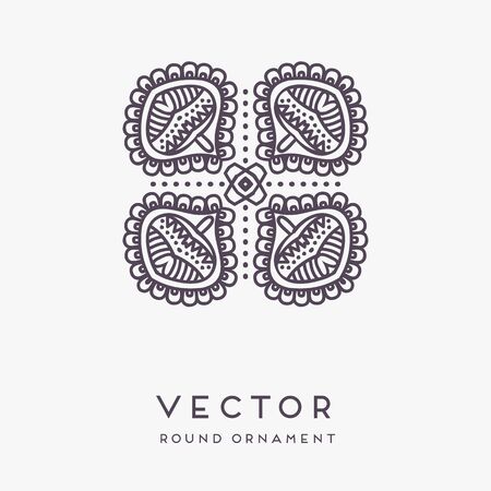 Ornament beautiful card with mandala. Geometric circle element made in vectorのイラスト素材