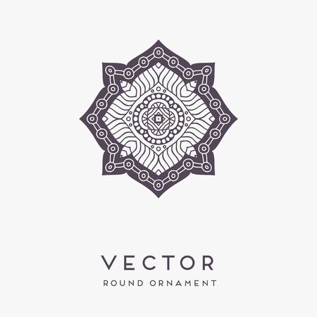 Ornament beautiful card with mandala. Geometric circle element made in vectorのイラスト素材
