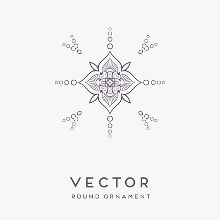 Ornament beautiful card with mandala. Geometric circle element made in vectorのイラスト素材