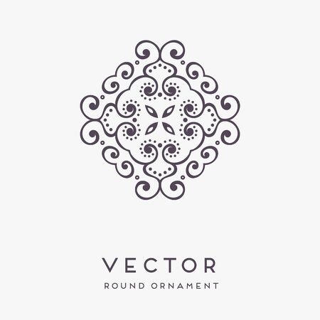 Ornament beautiful card with mandala. Geometric circle element made in vectorのイラスト素材