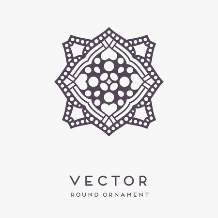 Ornament beautiful card with mandala. Geometric circle element made in vectorのイラスト素材