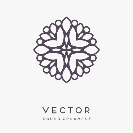 Ornament beautiful card with mandala. Geometric circle element made in vectorのイラスト素材