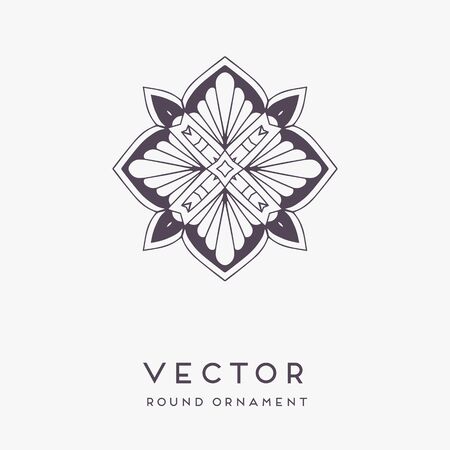 Ornament beautiful card with mandala. Geometric circle element made in vectorのイラスト素材