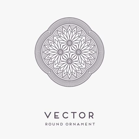 Ornament beautiful card with mandala. Geometric circle element made in vectorのイラスト素材
