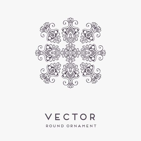 Ornament beautiful card with mandala. Geometric circle element made in vectorのイラスト素材