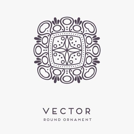 Ornament beautiful card with mandala. Geometric circle element made in vectorのイラスト素材