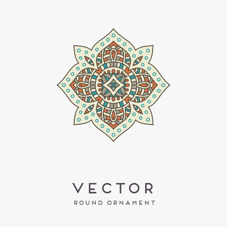 Ornament beautiful card with mandala. Geometric circle element made in vectorのイラスト素材
