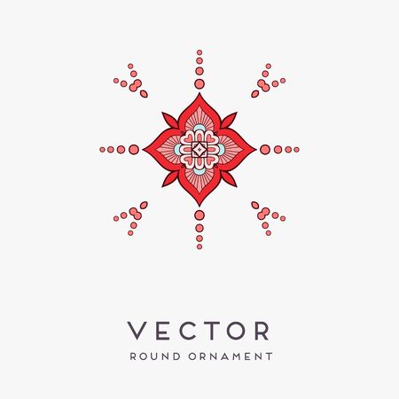 Ornament beautiful card with mandala. Geometric circle element made in vectorのイラスト素材