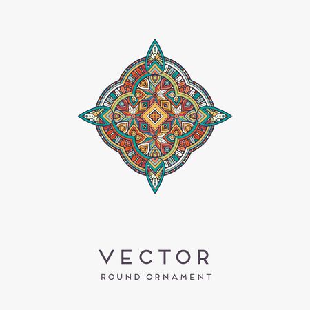 Ornament beautiful card with mandala. Geometric circle element made in vectorのイラスト素材