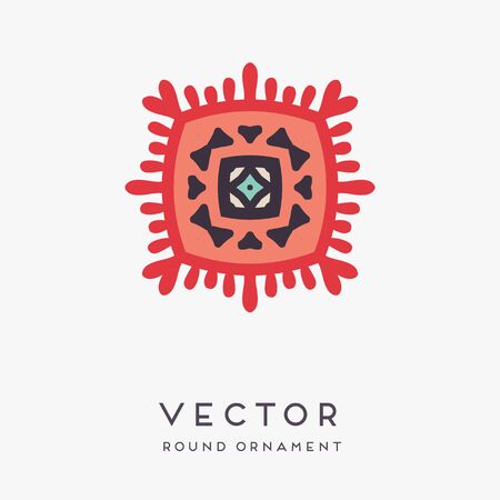 Ornament beautiful card with mandala. Geometric circle element made in vectorのイラスト素材
