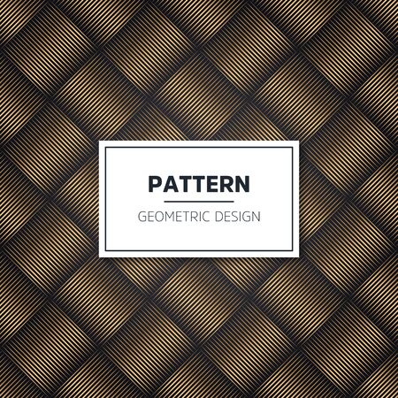 Geometric striped ornament. Vector gold seamless patterns. Modern stylish texture. Gold linear braids. Trendy gold glitter textureのイラスト素材