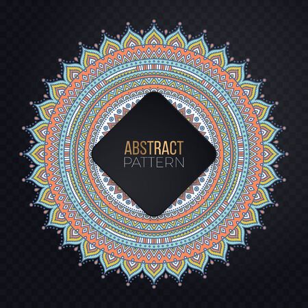 Ornament beautiful card with mandala. Geometric circle element made in vectorのイラスト素材