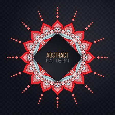 Ornament beautiful card with mandala. Geometric circle element made in vectorのイラスト素材