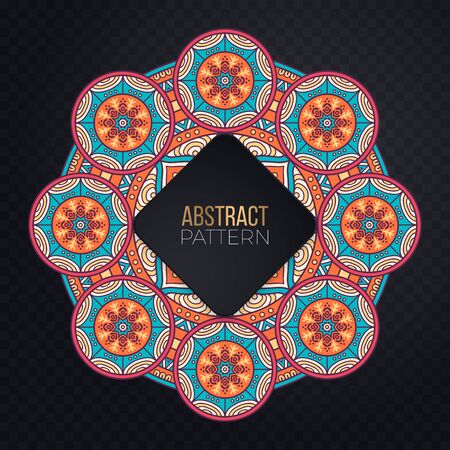 Ornament beautiful card with mandala. Geometric circle element made in vectorのイラスト素材