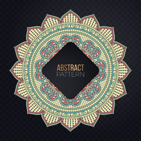Ornament beautiful card with mandala. Geometric circle element made in vectorのイラスト素材