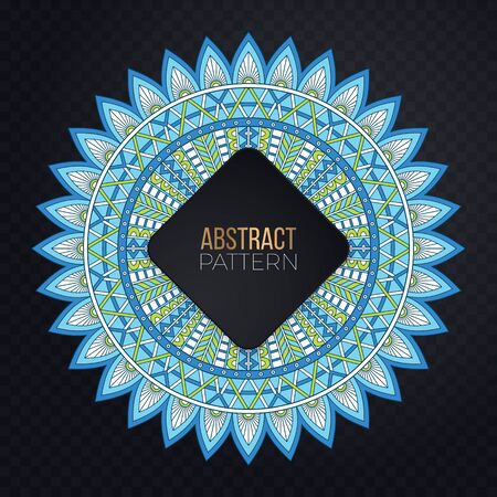 Ornament beautiful card with mandala. Geometric circle element made in vectorのイラスト素材